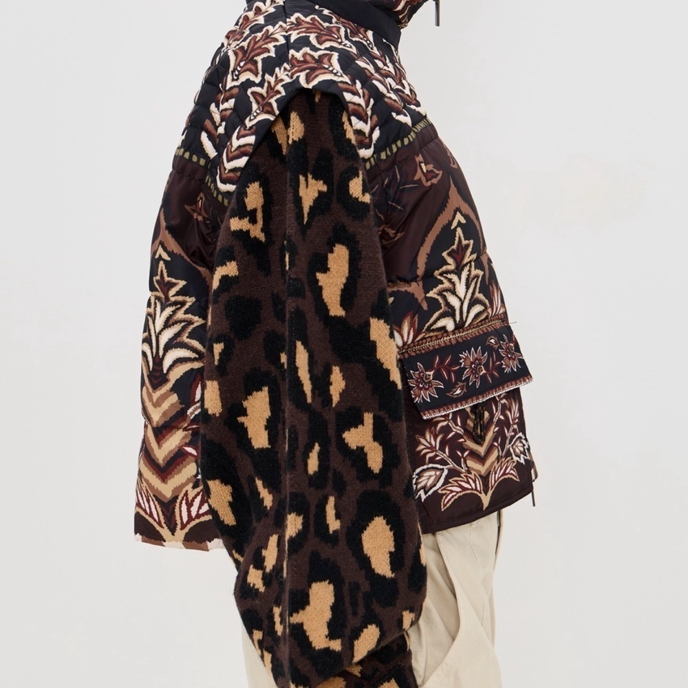 FARM Rio Ainika Puffer Jacket Brown Size Small - Picture 3 of 11